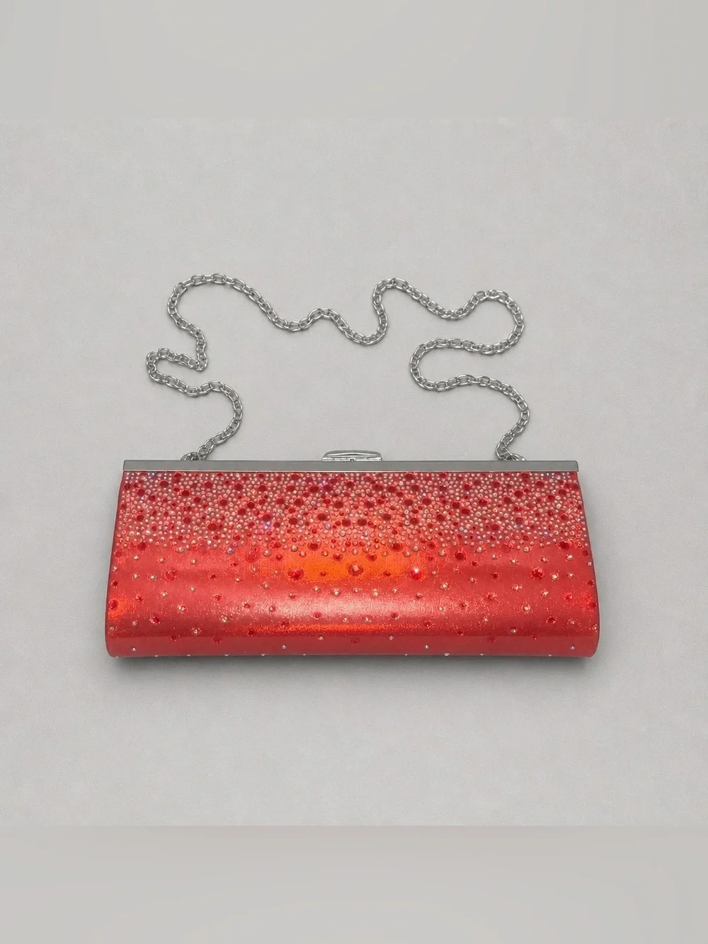 I.N.C.  Crystal-Embellished Evening Clutch with Chain Strap